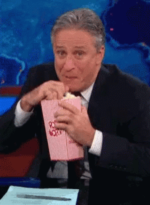 Joyful Anticipation Jon Stewart GIF