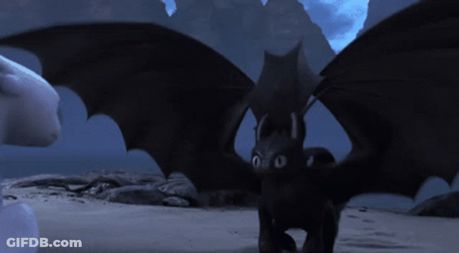 Joyful Jumping Toothless Meme GIF