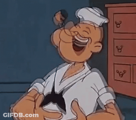 Joyful Laughing Popeye GIF