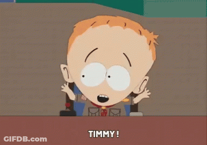 Joyful Timmy South Park GIF