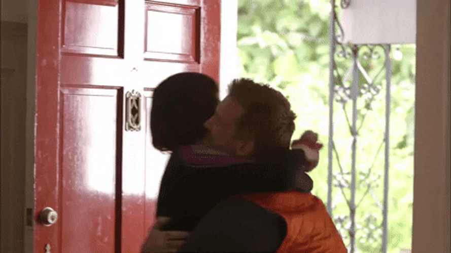 Joyous Couple Carry Hug GIF