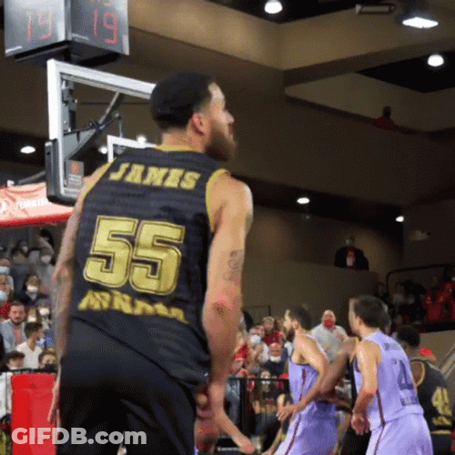 Joyous Monaco Basketball Player Mike James GIF