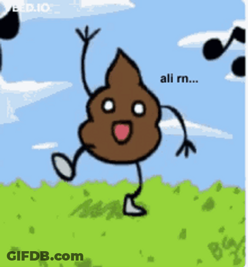 Joyous Poop Emoji Dancing To Music GIF