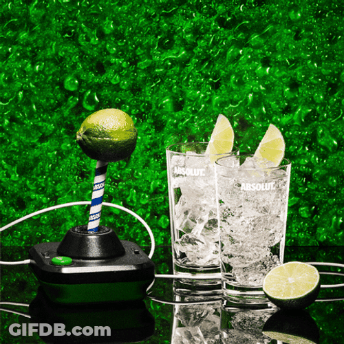 Joystick Cocktail Drinks Controller GIF
