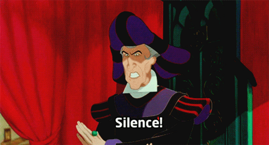Judge Claude Frollo Silence Order GIF