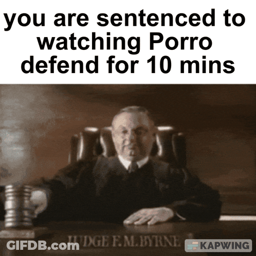 Judge F.M. Byrne Holding Hammer GIF