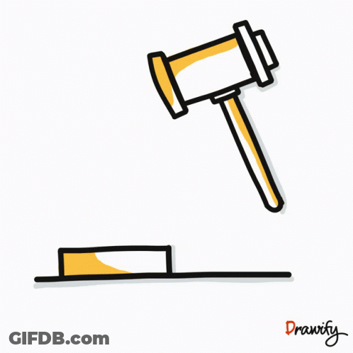 Judge Gavel With Drawify Text GIF