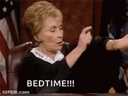 Judge Giving Thumbs Up Saying Bedtime GIF