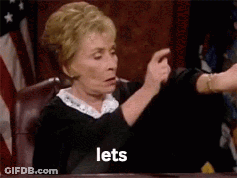 Judge Giving Thumbs Up Saying Let's In Courtroom GIF