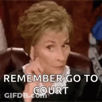 Judge Hand On Chin Saying Remember Go To Court GIF