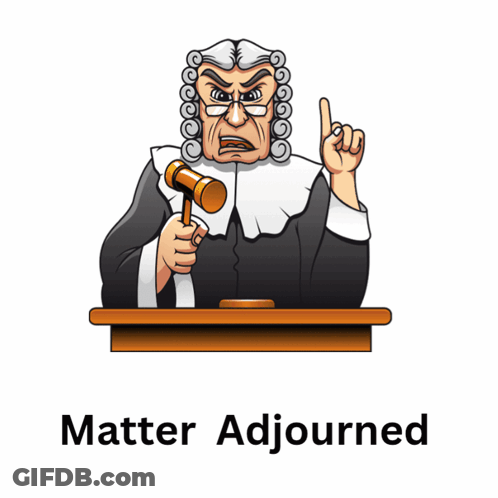 Judge Holding Gavel Matter Adjourned GIF