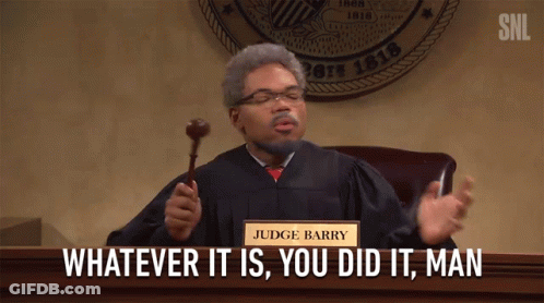 Judge Holding Gavel Saying You Did It GIF