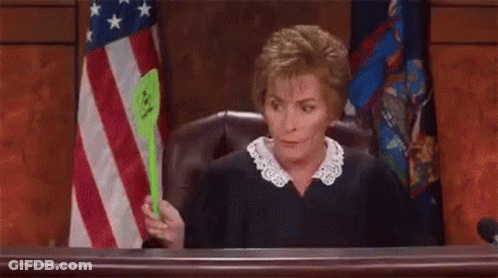 Judge Holding Green Spatula American Flag GIF