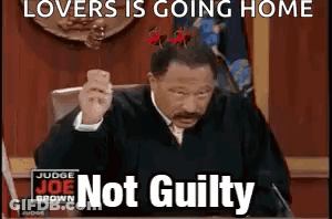Judge In Court Sign Says Not Guilty GIF