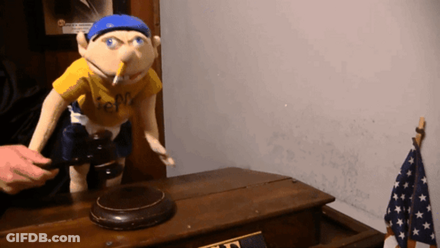 Judge Joe B Puppet Gavel GIF