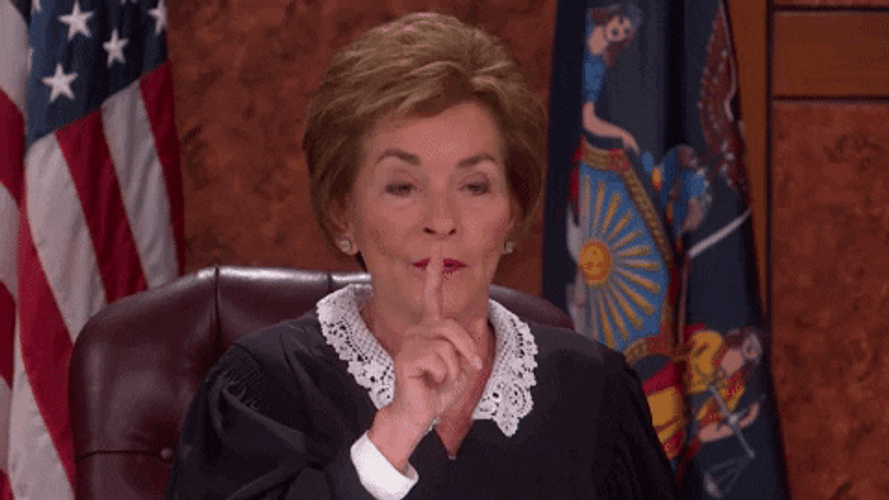 Judge Judy Sheindlin Silence GIF