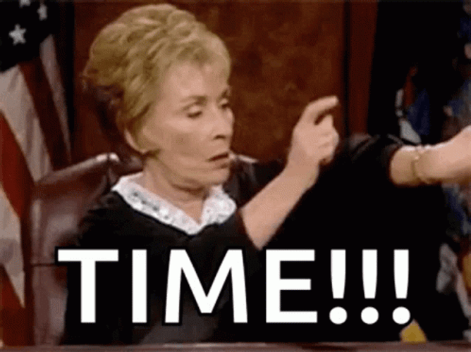 Judge Judy Time Is Up Now GIF