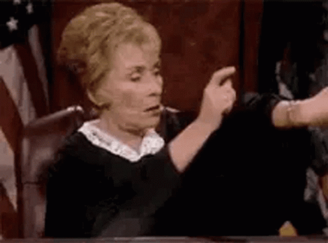 Judge Judy Time Wrap It Tap GIF