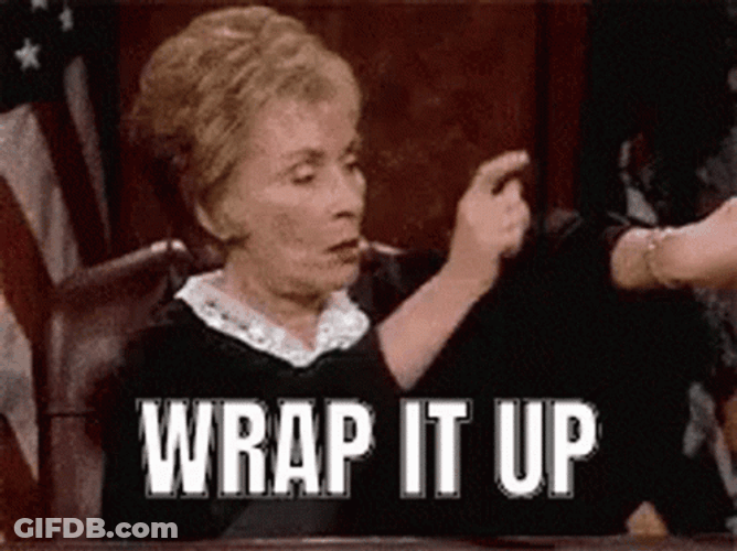Judge Judy Time Wrap It Up GIF
