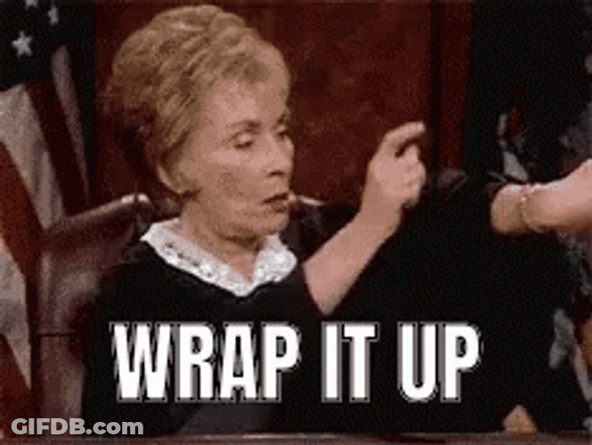 Judge Judy Wrap It Up Time Is Running GIF