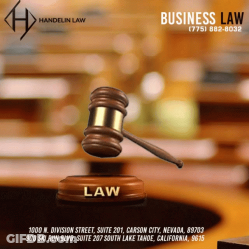 Judge's Gavel With Law On Base GIF