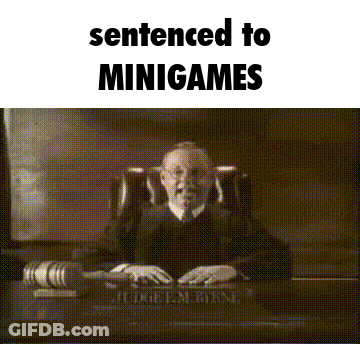 Judge Sitting At Desk Sentenced To Minigames GIF