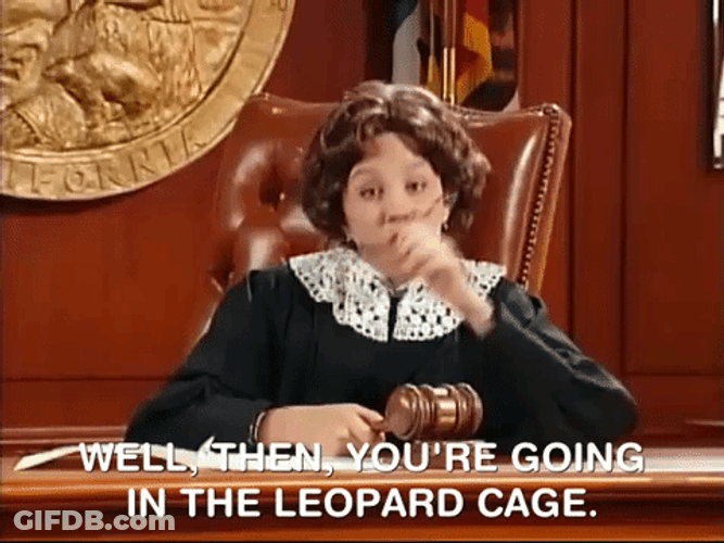 Judge Well Then You're Going Leopard Cage GIF