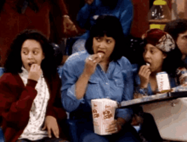 Judging While Eating Popcorn GIF