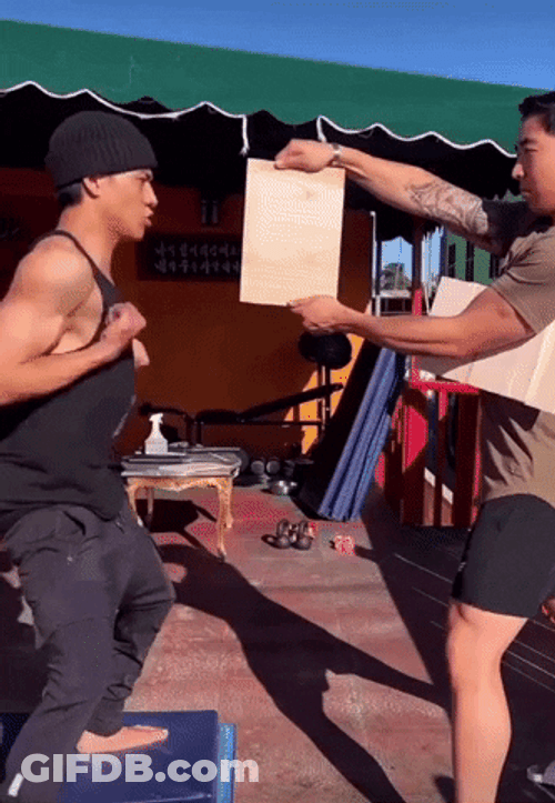 Judo Chop Training GIF