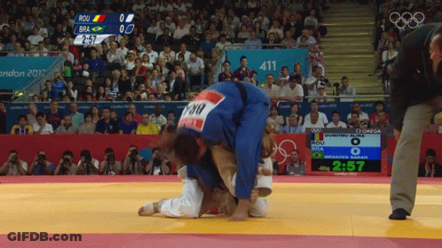 Judo Match Between Rou And Bra GIF