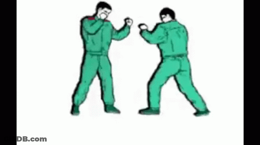Judo Throw Cartoon Animation GIF