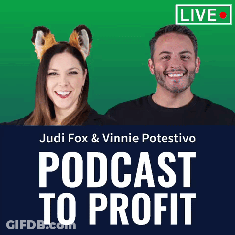 Judy Fox And Vinnie Potestivo Podcast GIF