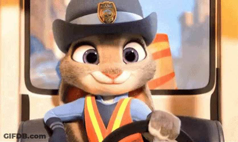 Judy Hopps Chill Driving GIF