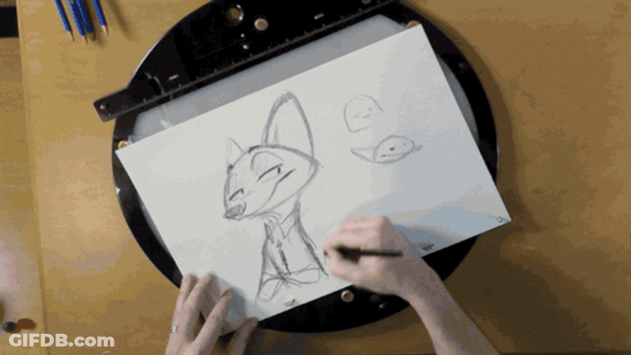Judy Hopps Draws Nick Wilde GIF