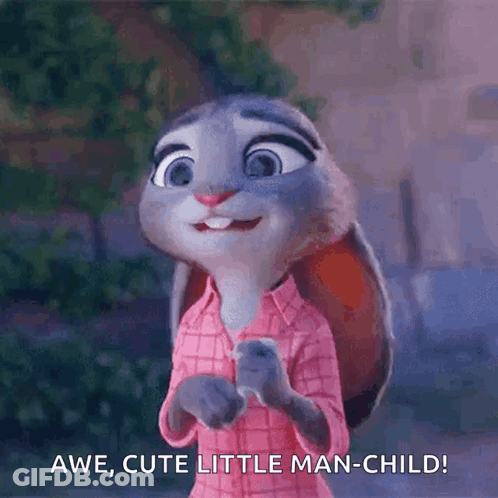 Judy Hopps From Zootopia Is Smiling And Holding A Cell Phone While Wearing A Pink Shirt . GIF