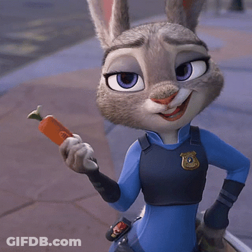 Judy Hopps Holding A Carrot GIF
