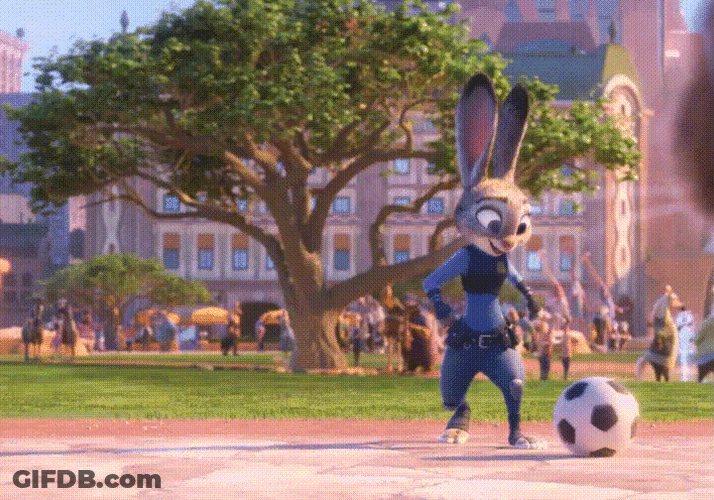 Judy Hopps Playing Soccer GIF