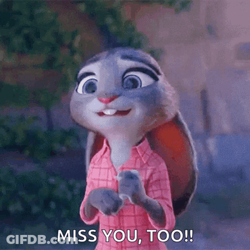 Judy Hopps Zootopia Smiling Saying Miss You Too GIF
