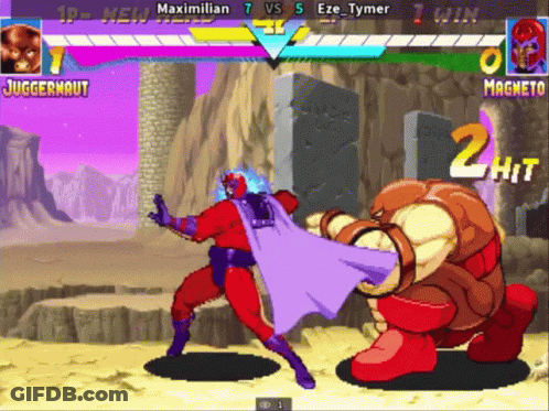 Juggernaut And Magneto Video Game GIF