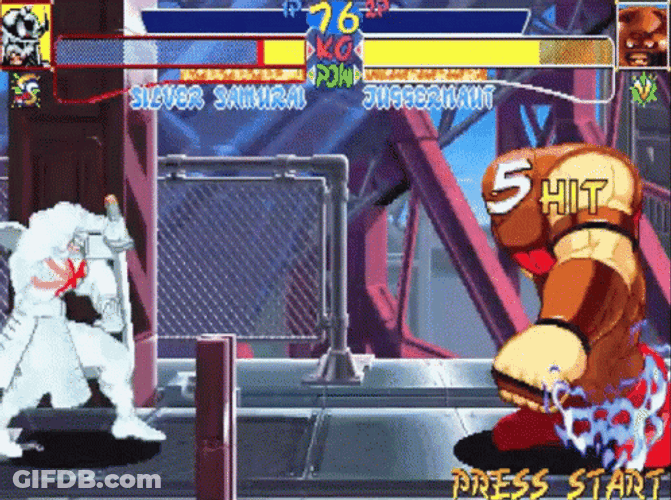 Juggernaut Versus Silver Samurai GIF