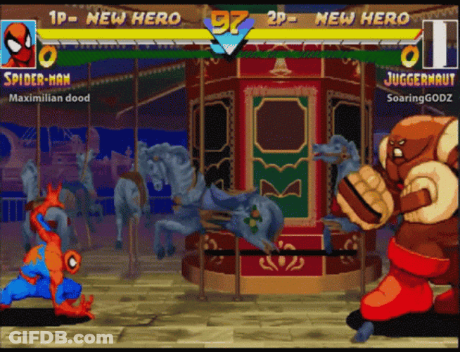 Juggernaut Versus Spiderman GIF