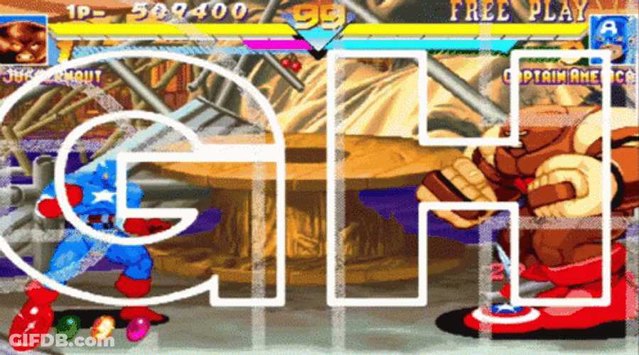 Juggernaut Video Game Vs. Captain America GIF