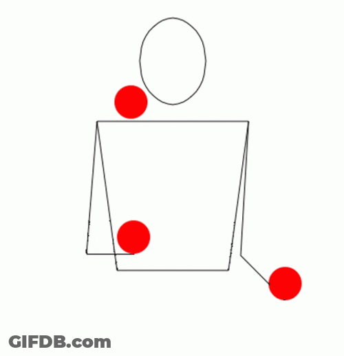 Juggling Red Dots Animated Art GIF