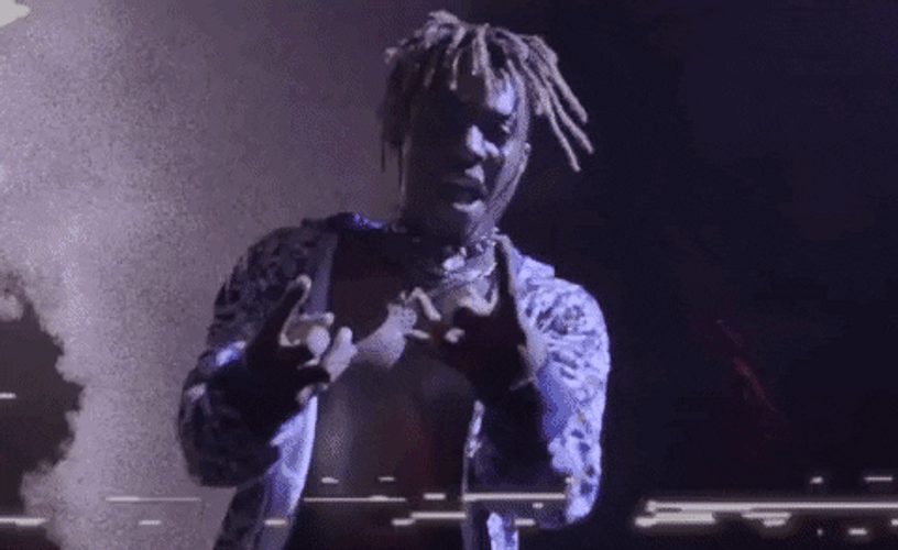 Juice Wrld Singing And Moving GIF