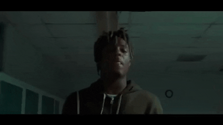Juice Wrld Walking While Singing GIF