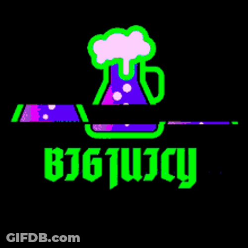 Juicy Beer Glitching Animation GIF