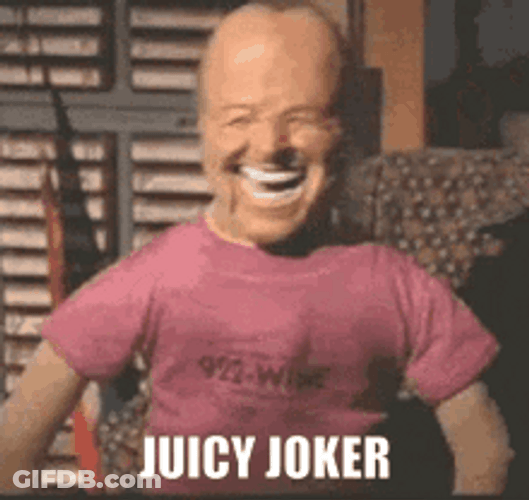 Juicy Joker Laughing Puppet GIF