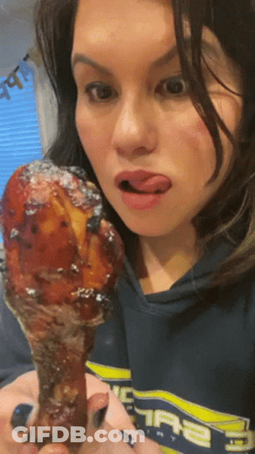 Juicy Turkey Leg Meat Temptation GIF