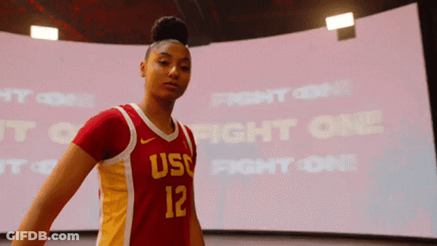 JuJu Watkins Usc Player Gesturing Peace Sign GIF