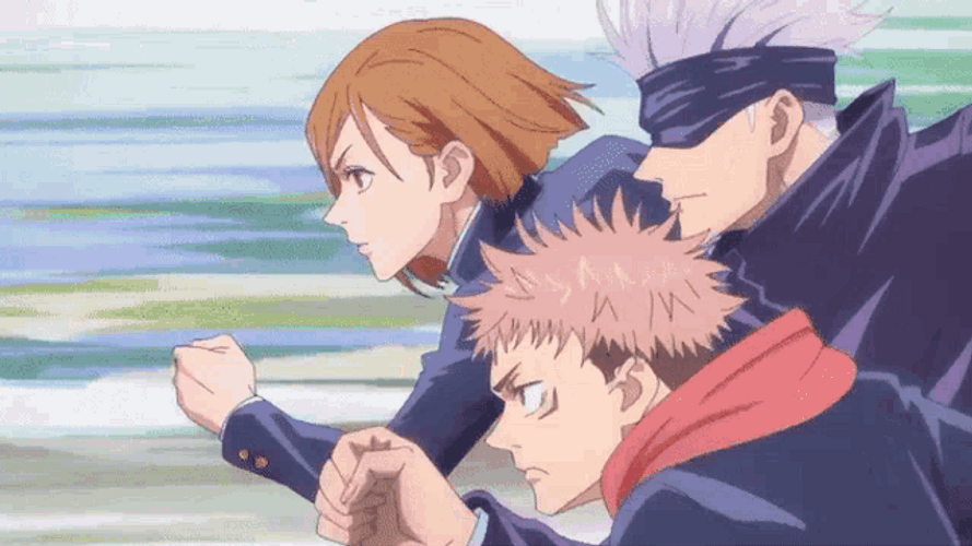 Jujutsu Kaisen Anime Heroes Running GIF